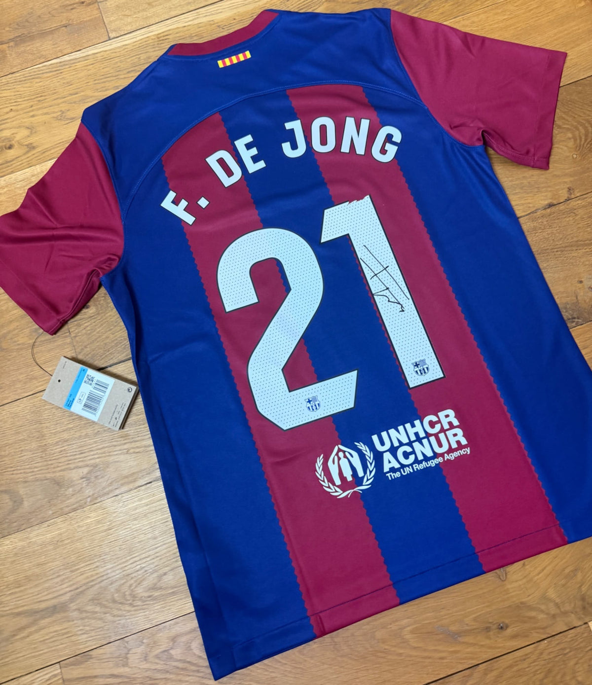 Frenkie de Jong Hand Signed Barcelona 2022-2023 Home Shirt
