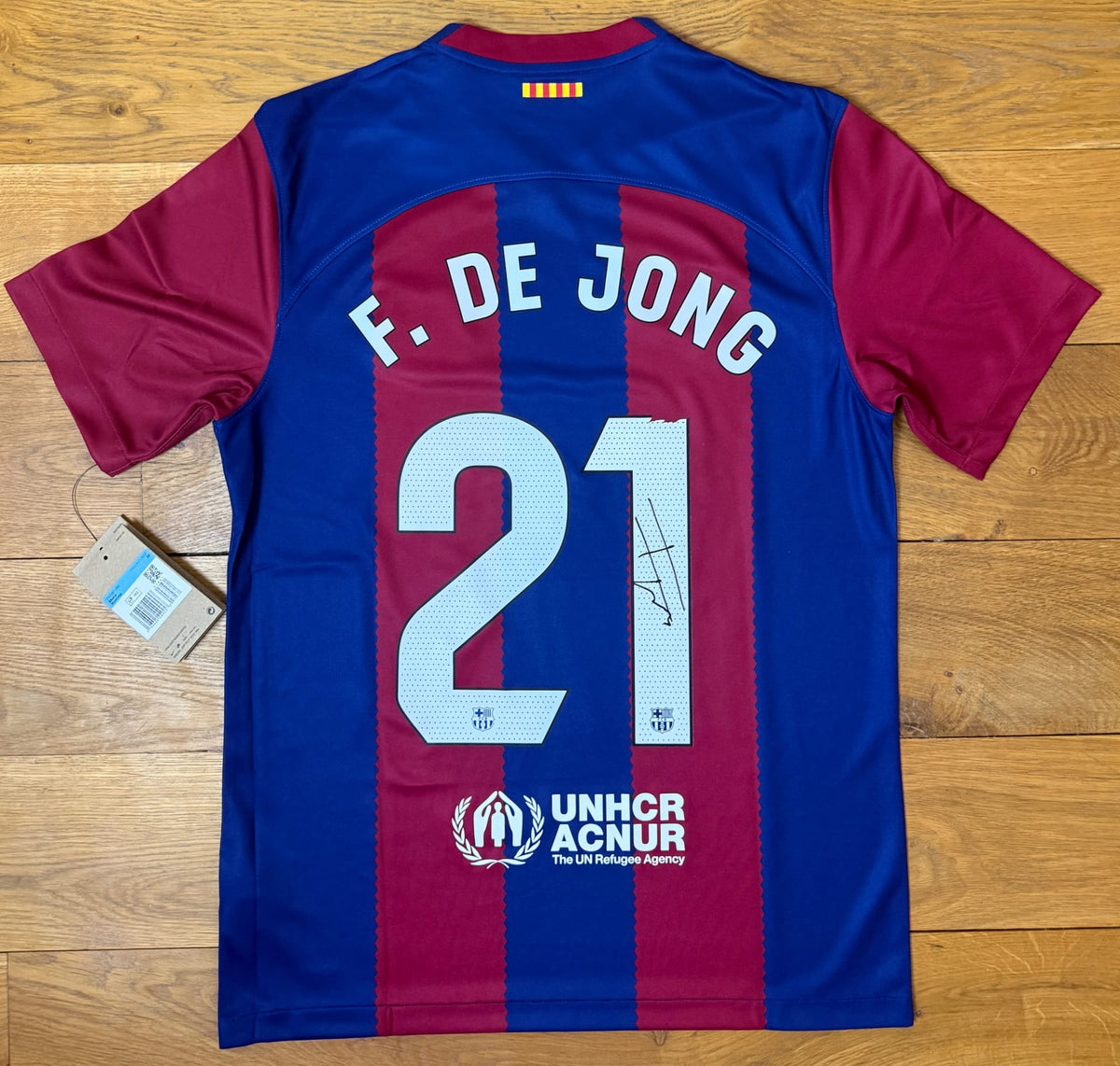 Frenkie de Jong Hand Signed Barcelona 2022-2023 Home Shirt