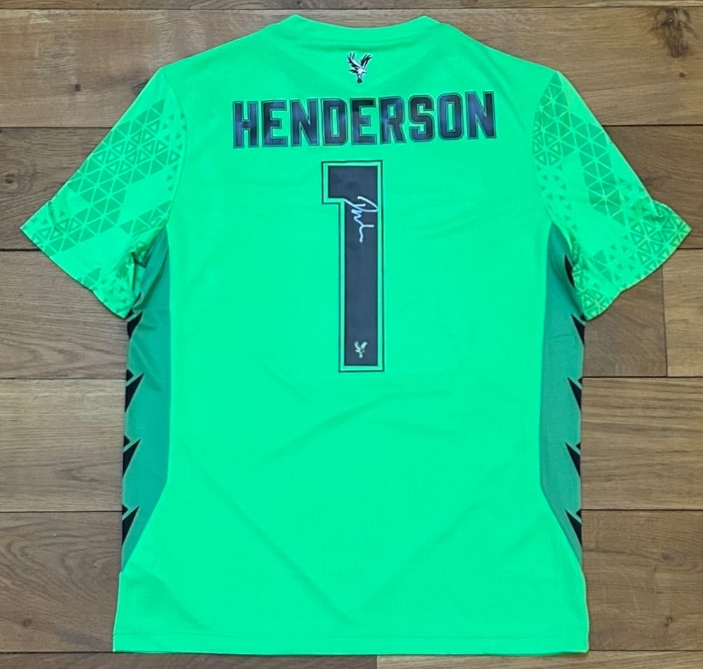 Dean Henderson Hand Signed Crystal Palace 2025-2026 Cup Goalkeeper Shirt