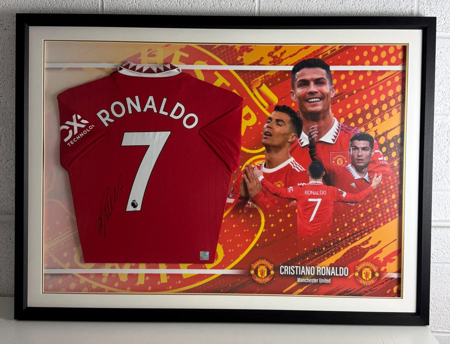 Framed Cristiano Ronaldo Hand Signed Manchester United Shirt | Official Club COA