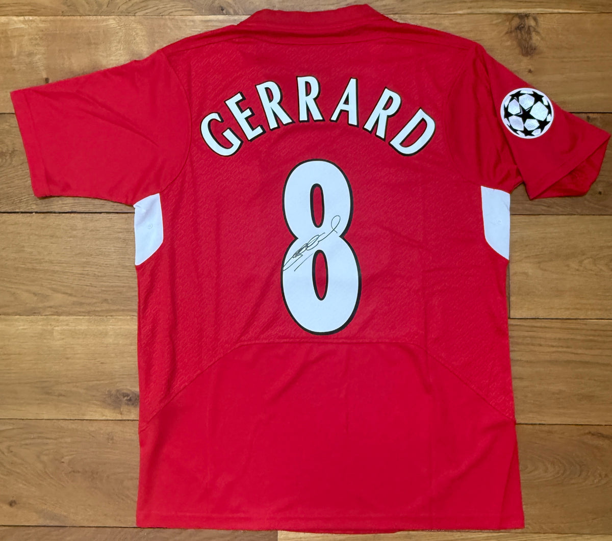 Steven Gerrard Hand Signed 2005 Istanbul Champions League Final Shirt