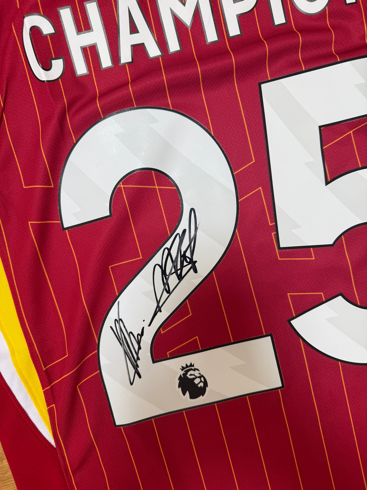 Arne Slot & Sipke Hulshoff Hand Signed Liverpool 2024-2025 ‘Winners 25’ Home Shirt