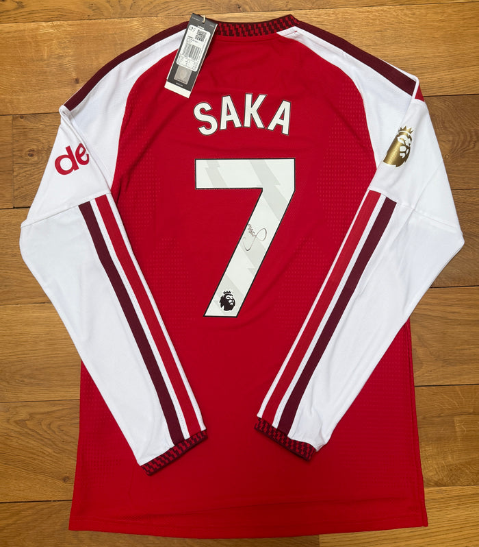 Bukayo Saka Hand Signed Arsenal 2026-2027 Player Version Long-Sleeve Shirt