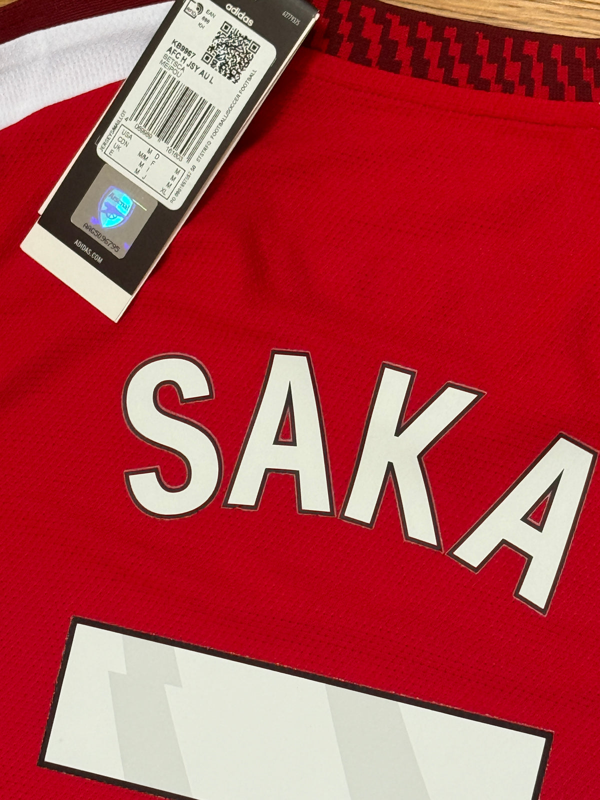 Bukayo Saka Hand Signed Arsenal 2026-2027 Player Version Long-Sleeve Shirt