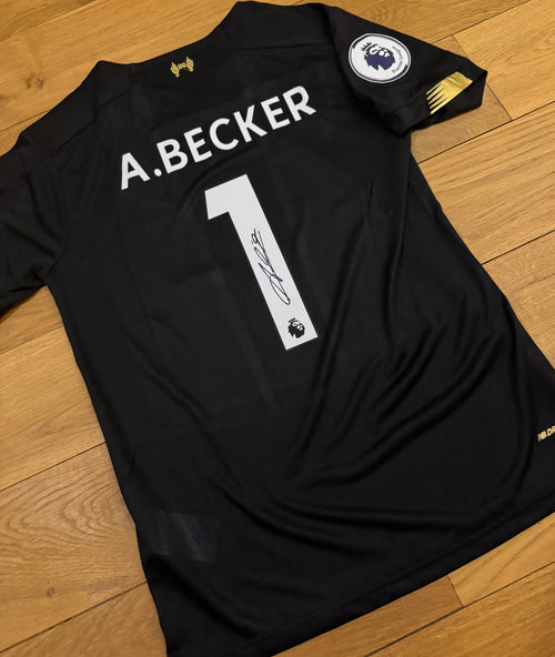 Alisson Becker Hand Signed Liverpool 2019-2020 Goalkeeper Shirt