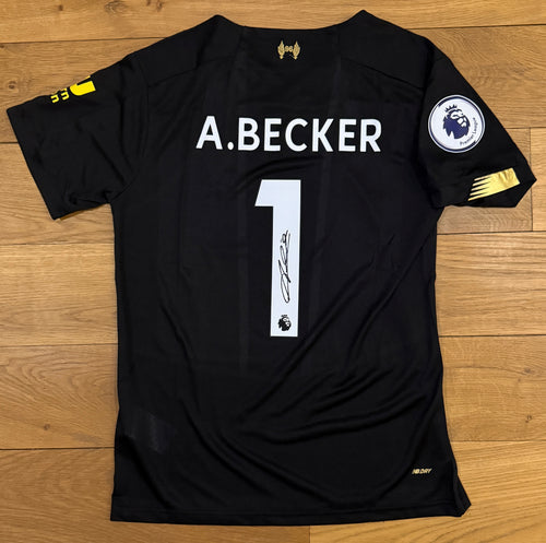 Alisson Becker Hand Signed Liverpool 2019-2020 Goalkeeper Shirt