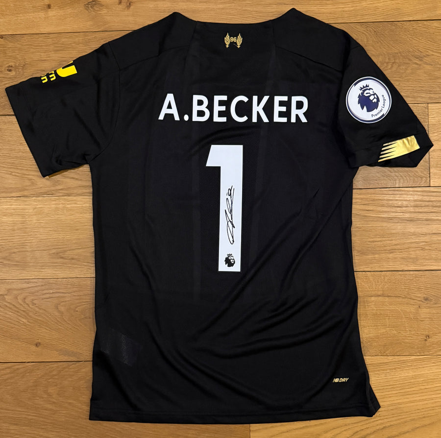 Alisson Becker Hand Signed Liverpool 2019-2020 Goalkeeper Shirt