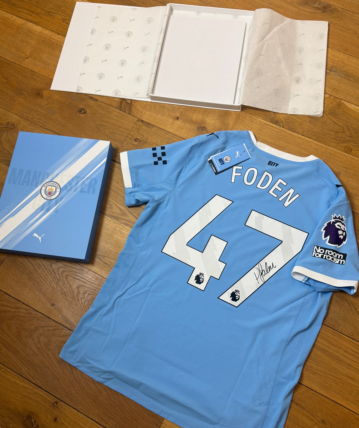 Phil Foden Hand Signed Manchester City 2025-2026 Player Version Shirt in Official Presentation Box