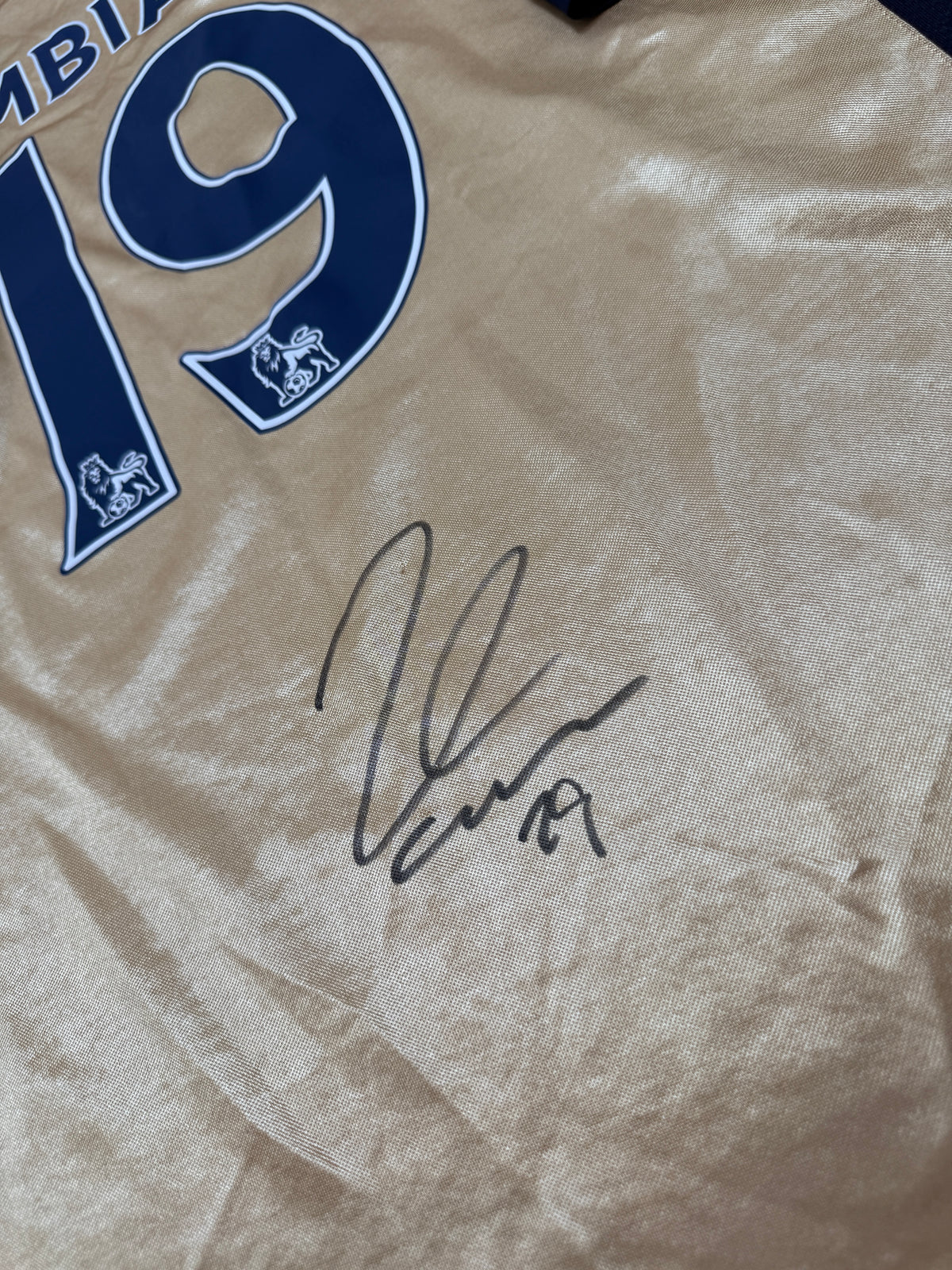 Esteban Cambiasso Hand Signed On Leicester City 2014-2015 Away Shirt